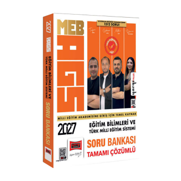 Yargı Yayınları 2027 MEB-AGS Eğitim Bilimleri ve Türk Milli Eğitim Sistemi Tamamı Çözümlü Soru Bankası