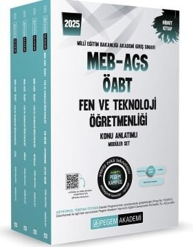2025 MEB-AGS-ÖABT Fen Bilimleri Öğretmenliği Konu Anlatımlı (4 Kitap) Pegem Yayınları