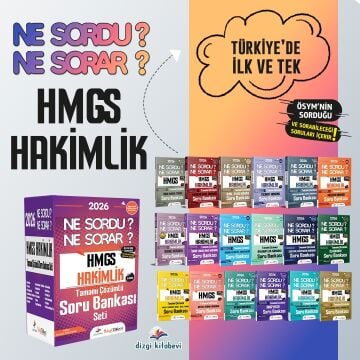 Dizgi Kitap 2026 Hukuk Atölyesi HMGS Hakimlik Ne Sordu Ne Sorar Tamamı Çözümlü Soru Bankası Seti