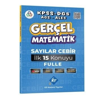 KR Akademi Gerçel Matematik KPSS DGS AGS ALES Sayılar Cebir İlk 15 Konuyu Fulle