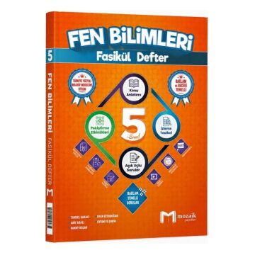 Mozaik Yayınları 5. Sınıf Fen Bilimleri Fasikül Defter