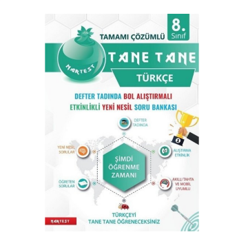 Nartest Yayınları 8. Sınıf Yeşil Tane Tane Türkçe Soru Bankası