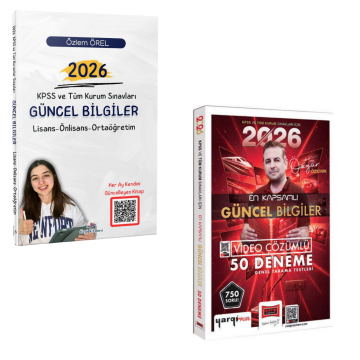 Dizgi Kitap 2026 KPSS ve Tüm Kurum Sınavları Güncel Bilgiler Özlem Örel & KPSS ve Tüm Kurum Sınavları İçin En Kapsamlı Güncel Bilgiler 50 Deneme Yargı Seti