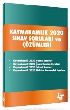 4T Yayınları Kaymakamlık 2020 Sınav Soruları ve Çözümleri 4T Yayınları