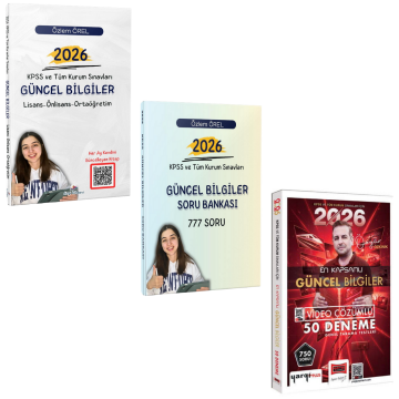 Dizgi Kitap 2026 KPSS ve Tüm Kurum Sınavları Güncel Bilgiler Özlem Örel & Güncel Bilgiler Soru Bankası & KPSS ve Tüm Kurum Sınavları İçin En Kapsamlı Güncel Bilgiler 50 Deneme Yargı Seti
