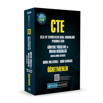 2026 GYS CTE Adalet Bakanlığı Ceza ve Tevkifevleri Genel Müdürlüğü Görevde Yükselme ve Ünvan Değişikliği Sınavlarına Hazırlık Konu Anlatımlı Soru Bankası ÖĞRETMENLİK Pegem Yayınları