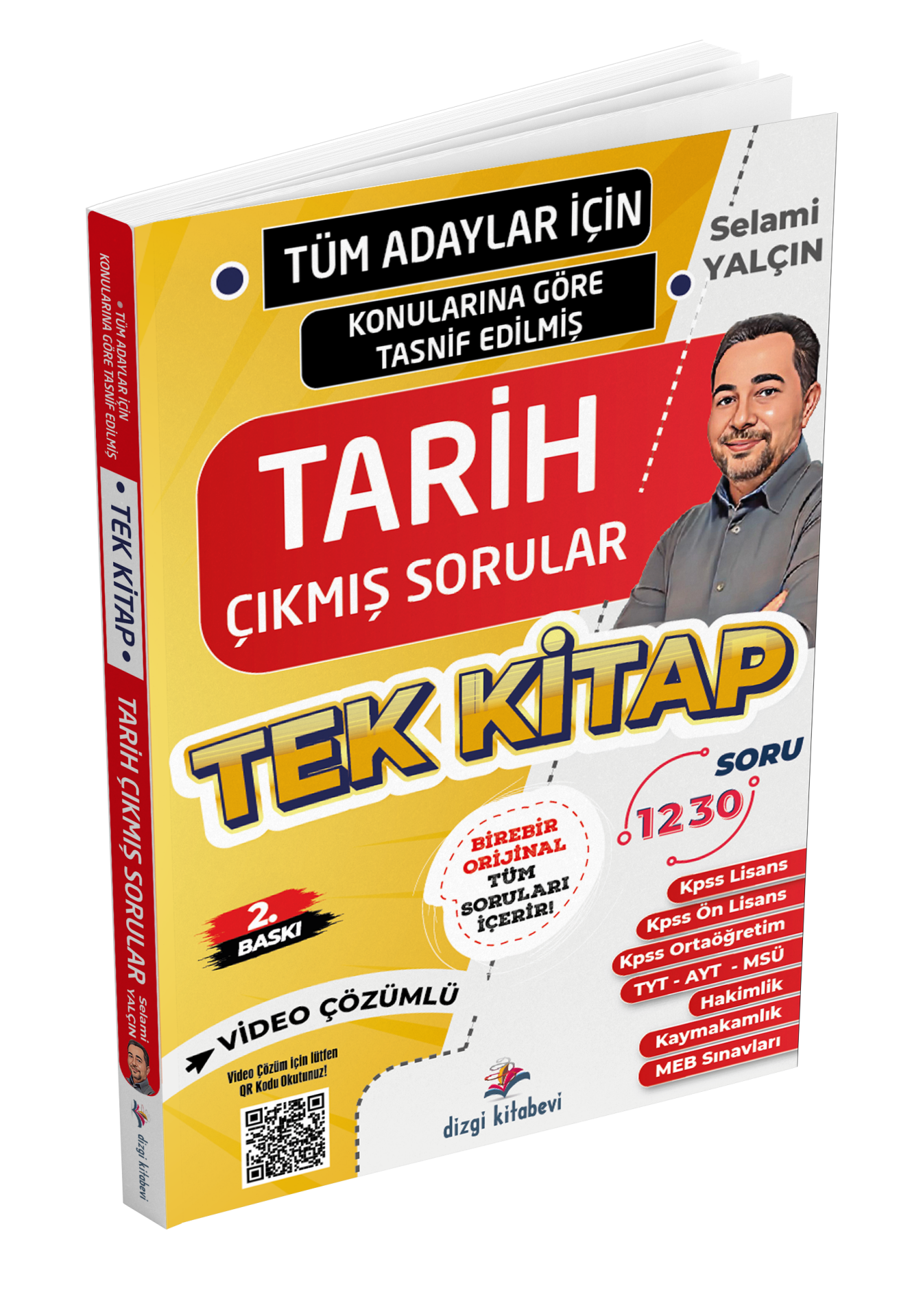 Dizgi Kitap 2026 Tüm Adaylar İçin Tüm Sınavlar Tarih Video Çözümlü Çıkmış Soru Külliyatı 2. Baskı Selami Yalçın