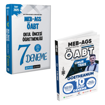 Dizgi Kitap 2025 Meb Ags ÖABT Okul Öncesi Öğretmenliği 10 Star Deneme ve Pegem Yayınları 7 Deneme Seti