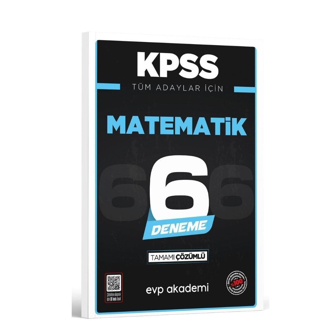 KPSS Tüm Adaylar İçin Matematik 6 Deneme Tamamı Çözümlü Evp Akademi