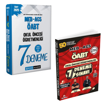 Dizgi Kitap 2025 Meb Ags Öabt Okul Öncesi Öğretmenliği 7 Deneme Sınavı ve Pegem Yayınları 7 Deneme Seti