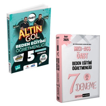 Dizgi Kitap 2025 Meb Ags ÖABT Altın Gol Beden Eğitimi Öğretmenliği 5 Deneme ve Pegem Yayınları 7 Deneme Seti