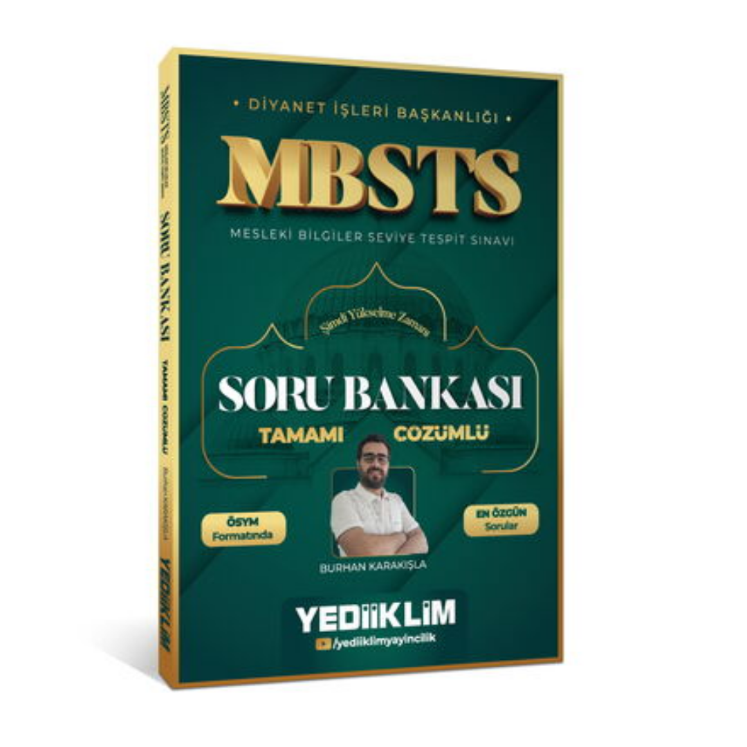 Diyanet İşleri Başkanlığı MBSTS Tamamı Çözümlü Soru Bankası Yediiklim Yayınları