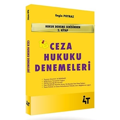 Ceza Hukuku Denemeleri 4T Yayınevi 2021