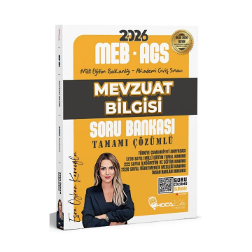 2026 MEB-AGS Mevzuat Bilgisi Soru Bankası Çözümlü - Esra Özkan Karaoğlu Hoca Kafası Yayınları