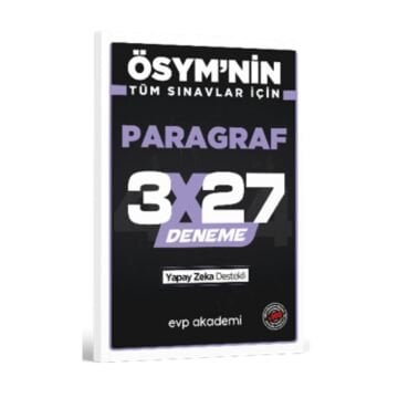 EVP Akademi ÖSYM'nin Tüm Sınavlar İçin 3x27 Paragraf Deneme