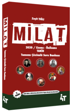 4T Yayınları 2020 KPSS MİLAT Tarih Soru Bankası Çözümlü Zeyit Tığlı 2. Baskı 4T Yayınları