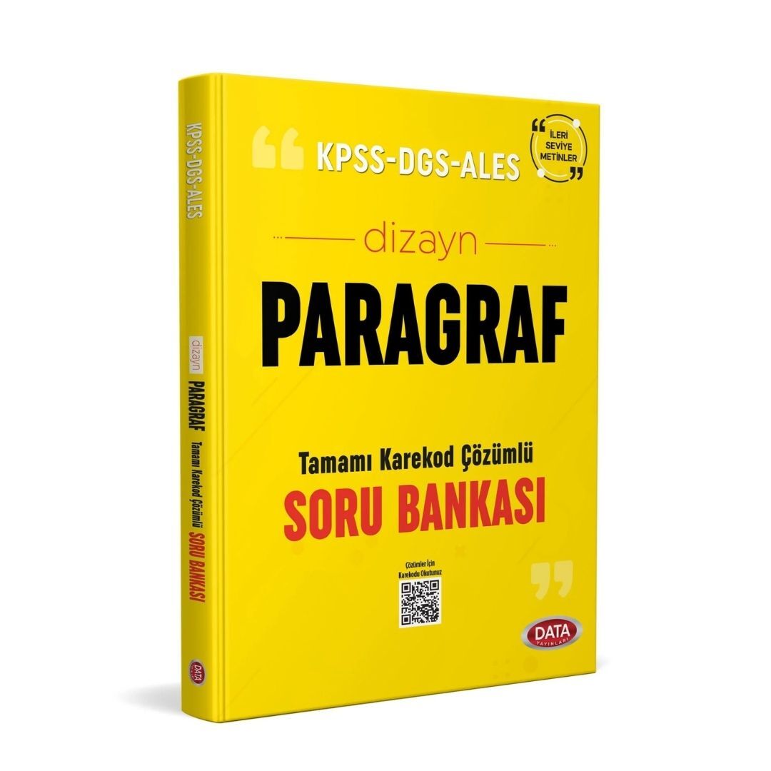 KPSS ALES DGS Dizayn Yeni Nesil Sorularla Paragraf Soru Bankası (Cevaplı - Çözümlü) Data Yayınları