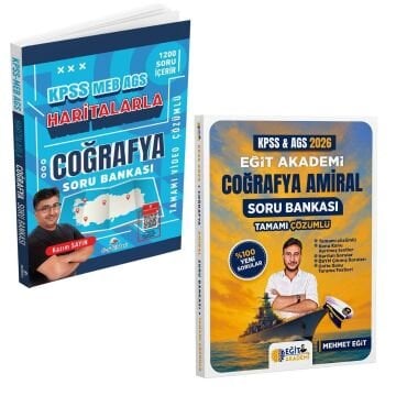 Dizgi Kitap 2026 KPSS MEB-AGS Coğrafya Soru Bankası Kazım Sayın ve Eğit Akademi Coğrafya Amiral Soru Bankası Mehmet Eğit Seti