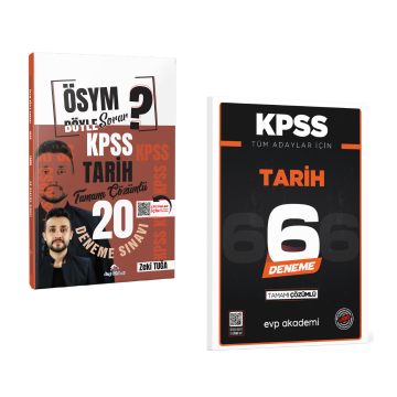 Dizgi Kitap ÖSYM Böyle Sorar 2026 KPSS Tarih 20 Deneme & KPSS Tüm Adaylar İçin Tarih 6 Deneme Evp Akademi Seti