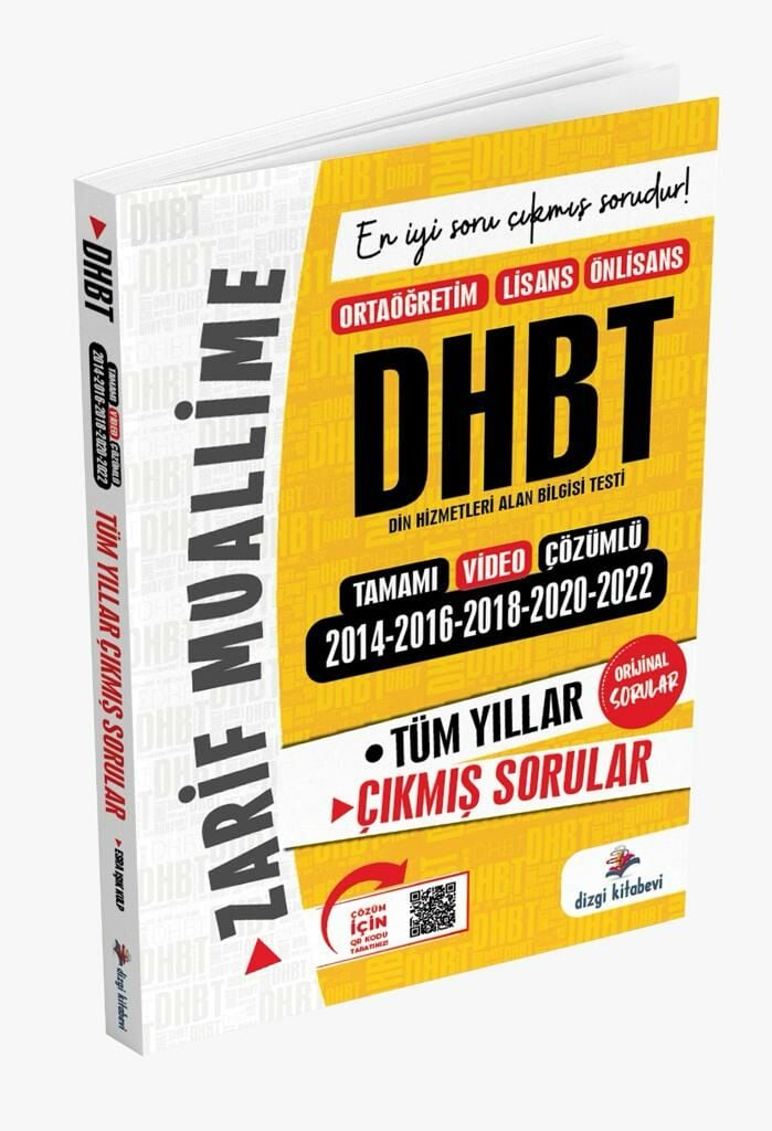 Dizgi Kitap DHBT Son 5 Yıl Tamamı Video Çözümlü Orijinal Çıkmış Sorular-Zarif Muallime