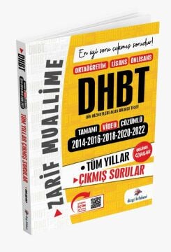 Dizgi Kitap DHBT Son 5 Yıl Tamamı Video Çözümlü Orijinal Çıkmış Sorular-Zarif Muallime
