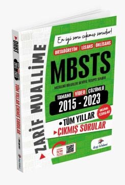 Dizgi Kitap MBSTS Son 9 Yıl Tamamı Video Çözümlü Orijinal Çıkmış Sorular-Zarif Muallime