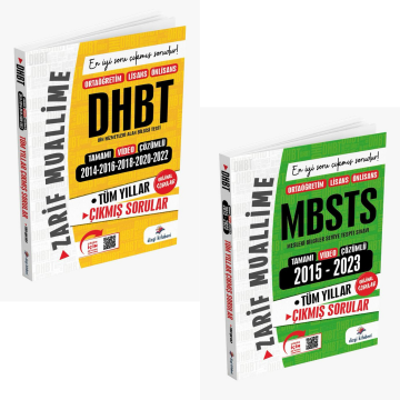 Dizgi Kitap DHBT ve MBSTS Tüm Yıllar Tamamı Video Çözümlü Orijinal Çıkmış Sorular-Zarif Muallime