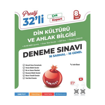 Nartest Yayınları 8. Sınıf Din Kültürü Ve Ahlak Bilgisi Prestij Ds 32 Deneme