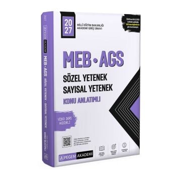 Pegem Akademi 2027 MEB AGS Konu Anlatımlı Sözel Yetenek Sayısal Yetenek