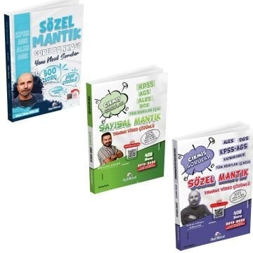 Dizgi Kitap KPSS MEB AGS ALES DGS 500 Soruda Sözel Mantık Video Çözümlü Soru Bankası Umut Cihan Arslan & Sözel Mantık Çıkmış Sorular ve Sayısal Mantık Çıkmış Sorular Mertcan Güler Seti