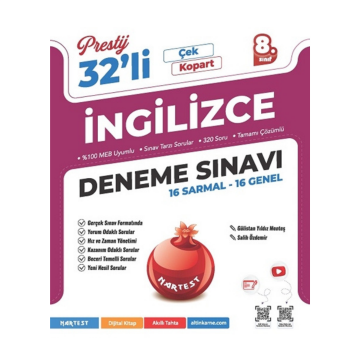 Nartest Yayınları 8. Sınıf Prestij İngilizce 32 Deneme