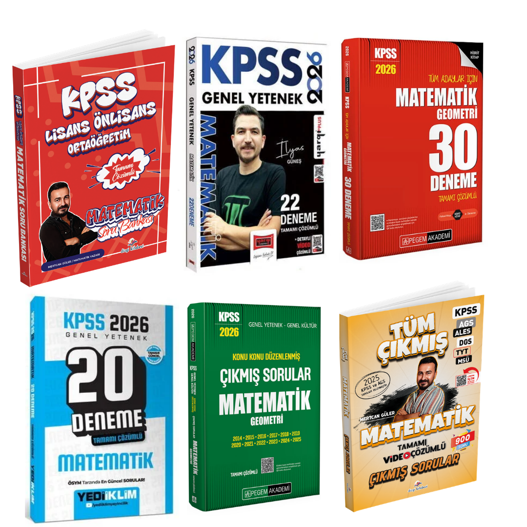 Dizgi Kitap 2026 KPSS Matematik Tamamı Çözümlü Soru Bankası & KPSS Matematik Deneme & KPSS Matematik Çıkmış Sorular Süper Set