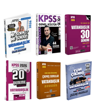 Dizgi Kitap 2026 KPSS Vatandaşlık Tamamı Çözümlü Soru Bankası & KPSS Vatandaşlık Deneme & KPSS Vatandaşlık Çıkmış Sorular Süper Set