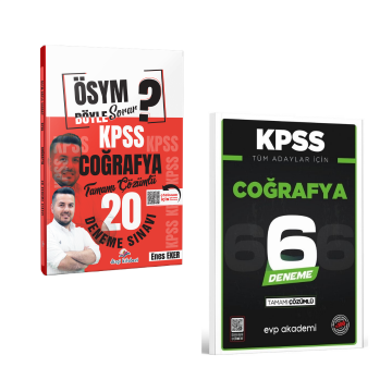 Dizgi Kitap ÖSYM Böyle Sorar 2026 KPSS Coğrafya 20 Deneme  & KPSS Tüm Adaylar İçin Coğrafya 6 Deneme EVP Akademi Seti