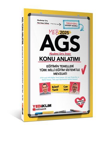 MEB AGS Eğitimin Temelleri - Türk Milli Eğitimi Sistemi ile Mevzuatı Konu Anlatımı Yediiklim Yayınları