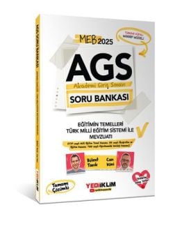 MEB AGS Eğitimin Temelleri - Türk Milli Eğitimi Sistemi ile Mevzuatı Tamamı Çözümlü Soru Bankası Yediiklim Yayınları