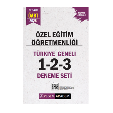 Pegem Yayınları 2026 MEB AGS ÖABT Özel Eğitim Öğretmenliği Tamamı Çözümlü Türkiye Geneli 1-2-3 (3'lü Deneme Seti)