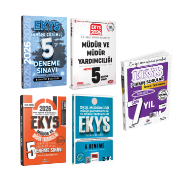 Dizgi Kitap 2026 MEB EKYS Müdür ve Müdür Yardımcılığı Tamamı Çözümlü 5 Deneme & MEB EKYS Tamamı Qr Çözümlü Son 7 Yıl Çıkmış Sorular Karma Yayınlar Seti