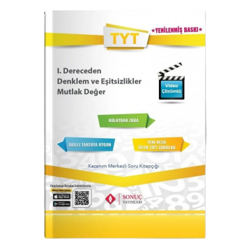 Sonuç Yayınları TYT 1. Dereceden Denklemler-Eşitsizlikler-Mutlak Değer Soru Kitapçığı