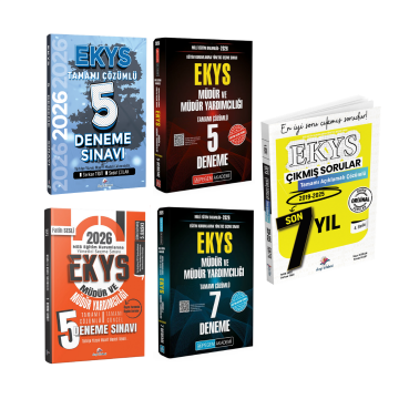 Dizgi Kitap 2026 MEB EKYS Müdür ve Müdür Yardımcılığı Tamamı Çözümlü 4'lü Deneme & MEB EKYS Müdür ve Müdür Yardımcılığı Tamamı Açıklamalı Son 7 Yıl Çıkmış Sorular Seti Seti