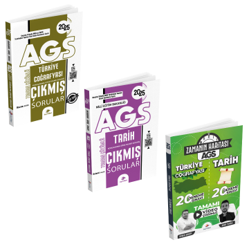 Dizgi Kitap 2025 Meb Ags Türkiye Coğrafyası, Tarih Tamamı Video Çözümlü 20 Deneme Sınavı ve Çıkmış Sorular Seti