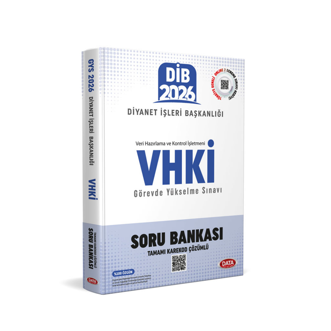 Data Yayınları 2026 Diyanet İşleri Başkanlığı VHKİ Görevde Yükselme Sınavı Soru Bankası - Karekod Çözümlü