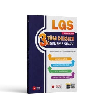 Sonuç Yayınları 8. Sınıf LGS Tüm Dersler 3'lü Deneme