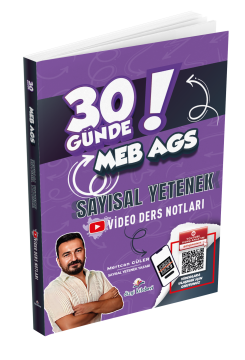 Dizgi Kitap 2026 MEB AGS 30 Günde Sayısal Yetenek Video Ders Notları Mertcan Güler