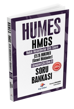 Dizgi Kitap 2025 Humes HMGS Ceza Hukuku Genel Hükümler Tamamı Çözümlü Soru Bankası