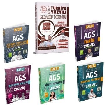 Dizgi Kitap 2026 MEB AGS Türkiye Yüzyılı Maarif Modeli Soru Bankası & Eğitimin Temelleri Çıkmış Sorular & Tarih Çıkmış Sorular &  Mevzuat Bilgisi Çıkmış Sorular & Sayısal Yetenek Çıkmış Sorular & Sözel Yetenek Çıkmış Sorular Seti