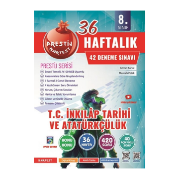 Nartest Yayınları 8. Sınıf Haftalık T.C. İnkılap Tarihi Ve Atatürkçülük Denemeleri