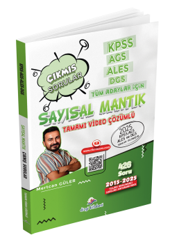 Dizgi Kitap ALES DGS KPSS AGS Tüm Adaylar İçin Sayısal Mantık Tamamı Video Çözümlü Çıkmış Sorular Mertcan Güler