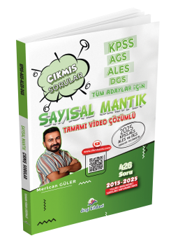 Dizgi Kitap ALES DGS KPSS AGS Tüm Adaylar İçin Sayısal Mantık Tamamı Video Çözümlü Çıkmış Sorular Mertcan Güler