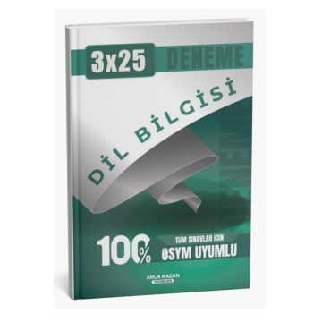 Anla Kazan Yayınları Tüm Sınavlar İçin 3x25 Dil Bilgisi Deneme